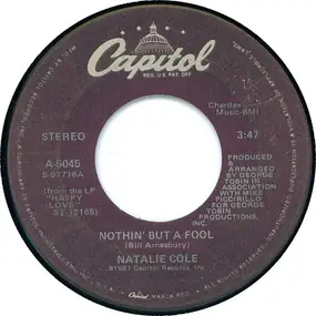 Natalie Cole - The Joke Is On You / Nothin' But A Fool