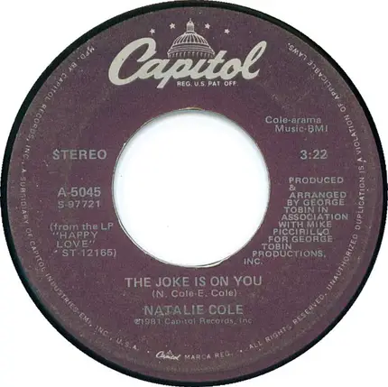 Natalie Cole - The Joke Is On You / Nothin' But A Fool
