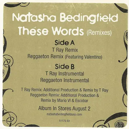 Natasha Bedingfield - These Words (Remixes)