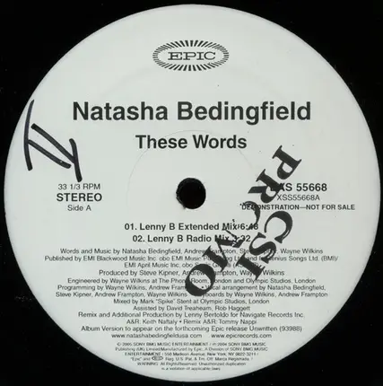 Natasha Bedingfield - These Words (Remixes)