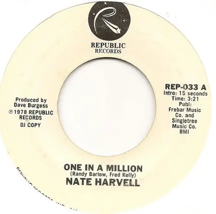 Nate Harvell - One In A Million