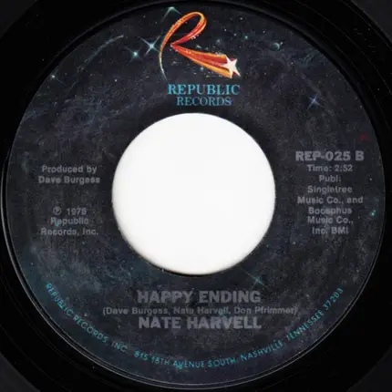 Nate Harvell - Three Times A Lady / Happy Ending