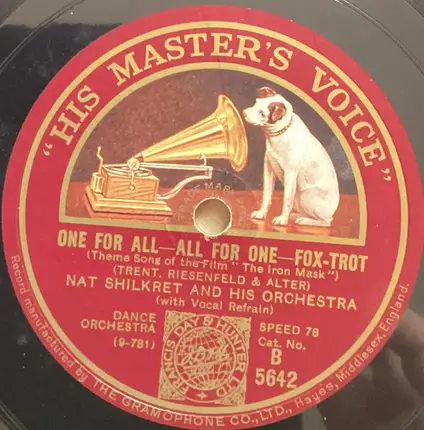 Nathaniel Shilkret And His Orchestra - Lady Divine / One For All - All For One