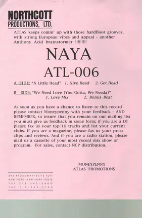 Naya - A Little Head / We Need Love