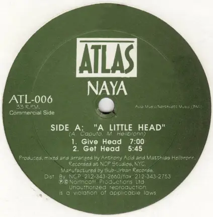 Naya - A Little Head / We Need Love