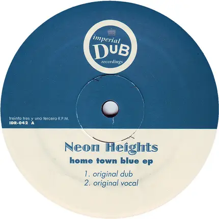 Neon Heights - Home Town Blue EP