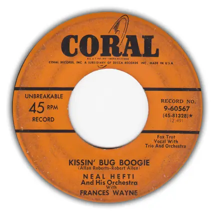 Neal Hefti's Orchestra With Frances Wayne - Kissin' Bug Boogie / Bing Bong Bing
