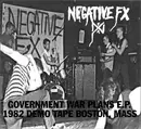 7inch Vinyl Single - Negative FX - Government War Plans E.P. - EP