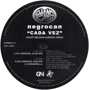 Negrocan - Cada Vez (The Grant Nelson Carnival Mixes)