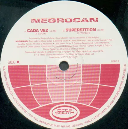 Negrocan - Cada Vez / Superstition
