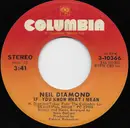 7inch Vinyl Single - Neil Diamond - If You Know What I Mean - Santa Maria Pressing