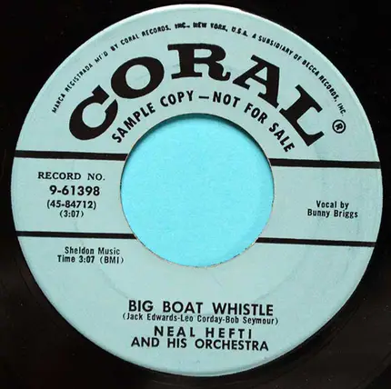 Neil Hefti And His Orchestra - Big Boat Whistle