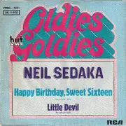 7inch Vinyl Single - Neil Sedaka - Happy Birthday, Sweet Sixteen / Little Devil