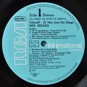 LP - Neil Sedaka - Takeoff - 21 Hits Live On Stage