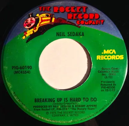 Neil Sedaka - Bad Blood / Breaking Up Is Hard To Do