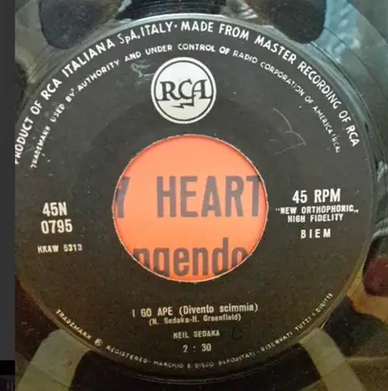 Neil Sedaka - I Go Ape = Divento Scimmia / Moon Of Gold = Luna D'Oro