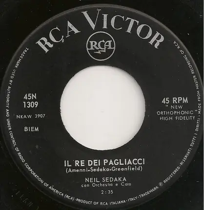 Neil Sedaka - Il Re Dei Pagliacci / La Terza Luna