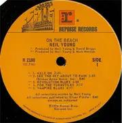 LP - Neil Young - On The Beach - 1st US, no Warner Logo in Rim Text, Cat# in Runout