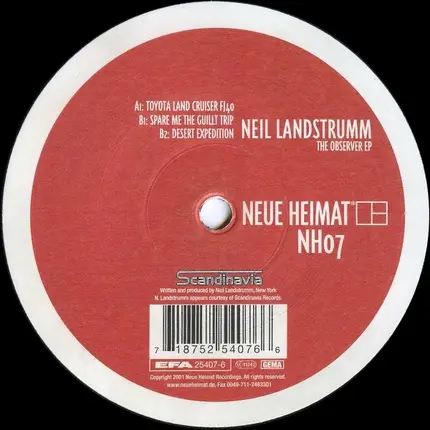 Neil Landstrumm - The Observer EP