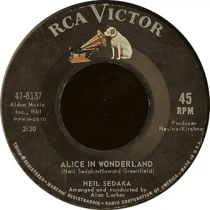 Neil Sedaka - Alice In Wonderland / Circulate