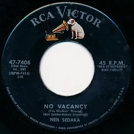 Neil Sedaka - The Diary / No Vacancy (I'm Walkin' 'Round)