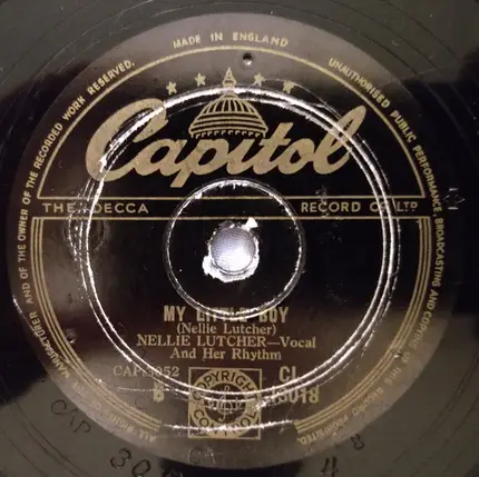 Nellie Lutcher And Her Rhythm - Cool Water / My Little Boy