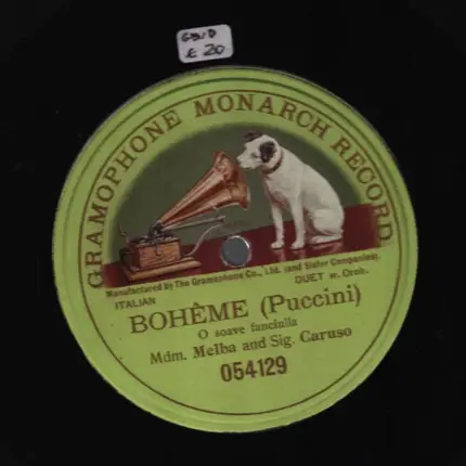Nellie Melba And Enrico Caruso - Giacomo Puccini - Bohême. O Soave Fanciulla