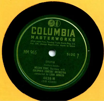 Nelson Eddy With Columbia Concert Orchestra - Because/Sylvia