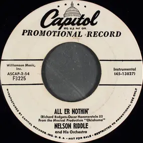 Nelson Riddle - All Er Nothing / Pore Jud Is Daid