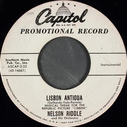 Nelson Riddle And His Orchestra - In Old Lisbon (Lisboa Antigua)