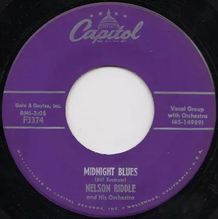 Nelson Riddle And His Orchestra - Port Au Prince / Midnight Blues