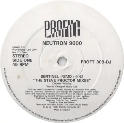 Neutron 9000 - Sentinel (The Steve Proctor Mixes)