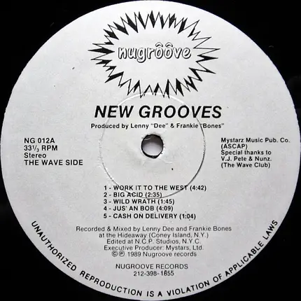 New Grooves - Work It To The West