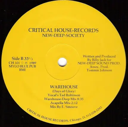 New Deep Society - Warehouse (Days Of Glory)