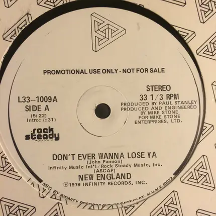 New England - Don't Ever Wanna Lose Ya / Nothing To Lose