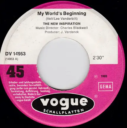 New Inspiration - My World's Beginning