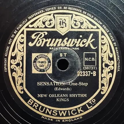 New Orleans Rhythm Kings - Bluin' The Blues / Sensation