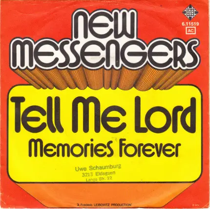 New Messengers - Tell Me Lord