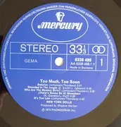LP - New York Dolls - Too Much Too Soon