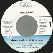 7inch Vinyl Single - Nina & Mike - Heute Nacht Und Für Immer