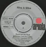 7inch Vinyl Single - Nina & Mike - Rund Um Die Welt Geht Das Lied Der Liebe