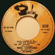 7inch Vinyl Single - Nina Companeez - Bye Bye Barbara (Bande Originale Du Film)