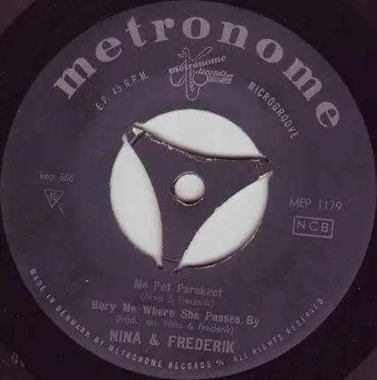 Nina & Frederik - Me Pet Parakeet / Bury Me Where She Passes By / Listen To The Ocean / Triste Vida (Goajiro)