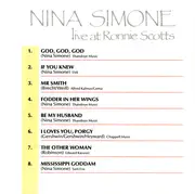 CD - Nina Simone - Live At Ronnie Scotts