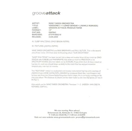 Nine Yards Orchestra - Versions 3 & 4