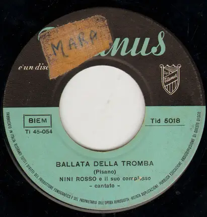 Nini Rosso E Il Suo Complesso - La Ballata Della Tromba / Tempo D' Estate