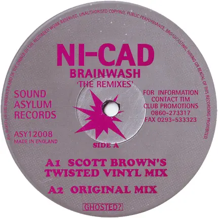 Ni-Cad - Brainwash 'The Remixes'