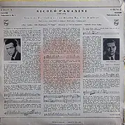 10'' - Paganini - Arthur Grumiaux - Concerto For Violin And Orchestra No. 4 In D Minor - Mono