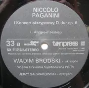 LP - Niccolò Paganini , Vadim Brodski , Polish National Radio Symphony Orchestra , Jerzy Salwarowski - I Koncert Skrzypcowy D-dur Op. 6, Kaprys Nr 1, Kaprys Nr 23 Op. 1