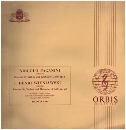 Niccolo Paganini / Henri Wieniawski - Konzerte für Violine und Orchester